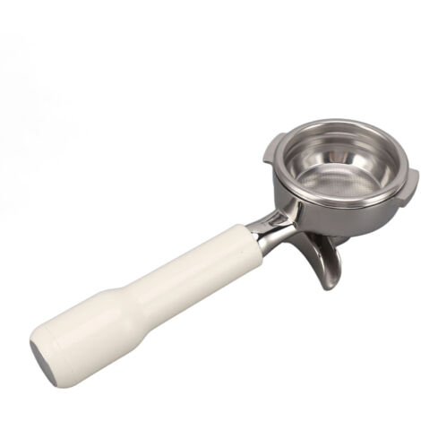 Portafilter 58mm en Acier Inoxydable 2 Oreilles Détachable pour Machine à Café Nuova - Pièce de Rechange Blanche