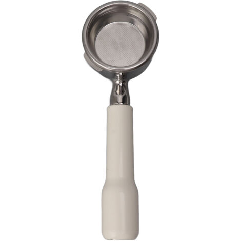 Portafilter Nu 58mm Sans Fond Acier Inoxydable 2 Oreilles Prise Confortable pour Machine à Café GAGGIA BABY EVOLUTION Blanc
