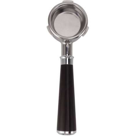 Portafiltre Bottomless 58mm 3 Oreilles en Acier Inoxydable pour Machine à Café Barsetto, Manche en Bois Massif Style A Santal