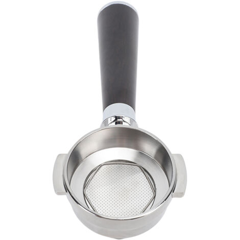Portafiltre Nu 58mm Bec Simple en Acier Inoxydable avec Poignée en Bois Massif Style A Santal