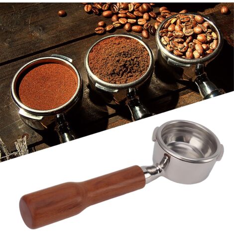 Portafiltro de 58 mm con cesta de doble punta y mango de madera para cafetera GAGGIA C1, color Rojo Acid Branch [recipiente de acero inoxidable, 230 x 58 mm]