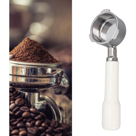 Portafiltro sin fondo de acero inoxidable de 51 mm con 3 puntos de montaje para máquinas de café Donlim/Petrus: extracción mejorada y visibilidad óptima.