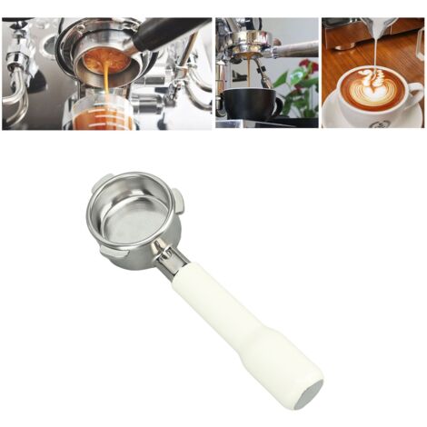Portafiltro sin fondo de acero inoxidable de 54 mm con 3 puntos de montaje para Breville Serie 8: extracción optimizada y fácil limpieza.