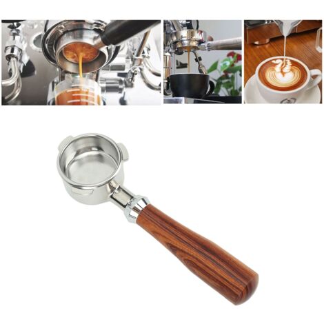Portafiltro sin fondo de acero inoxidable de 54 mm con 3 soportes, compatible con cafeteras Breville Serie 8 (870, 880).