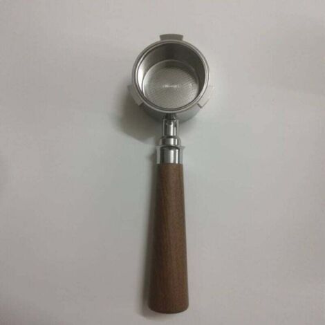 Portafiltros de 51 mm, resistente a la corrosión, fácil de limpiar, acabado fino, para ECO310 (acero inoxidable de tres asas y palisandro)
