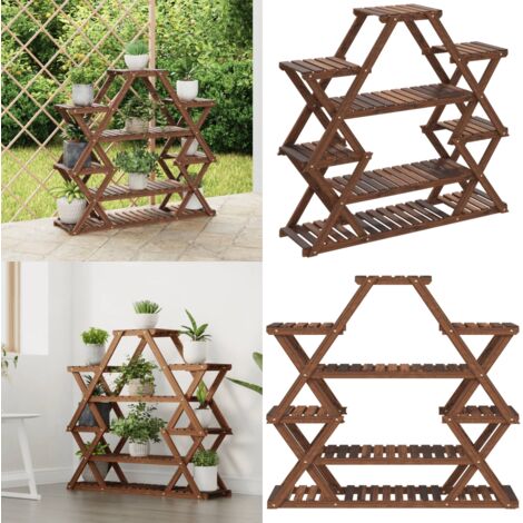 Portafiori 110x25x105 cm in Legno Massello di Abete - Supporto per piante - Espositore per fiori