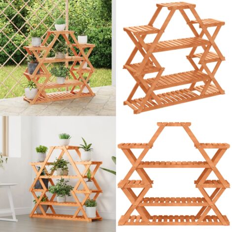 Portafiori 110x25x105 cm in Legno Massello di Abete - Supporto per piante - Porta piante