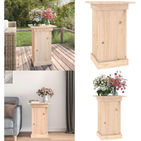 Portafiori 40x40x60 cm in Legno Massello di Pino - Supporto per fiori - Decorazione esterna