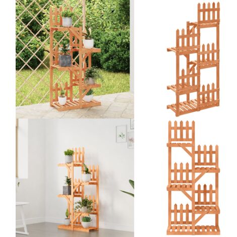 Portafiori 60x25x130 cm in Legno Massello di Abete - Supporto per piante - Porta piante