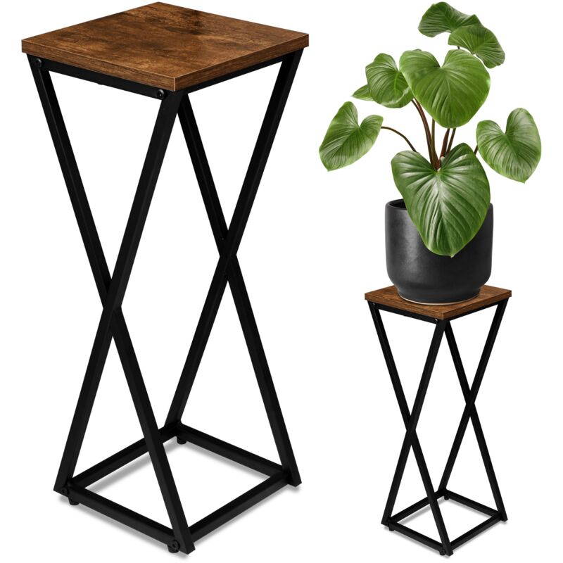 Portafiori loft KONEL RUSTIC, nero, 62 cm