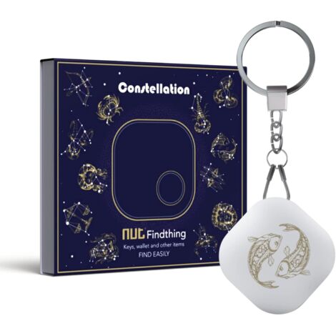 Portafoglio con chiave a forma di pesce, localizzatore di oggetti Bluetooth, zaino bianco