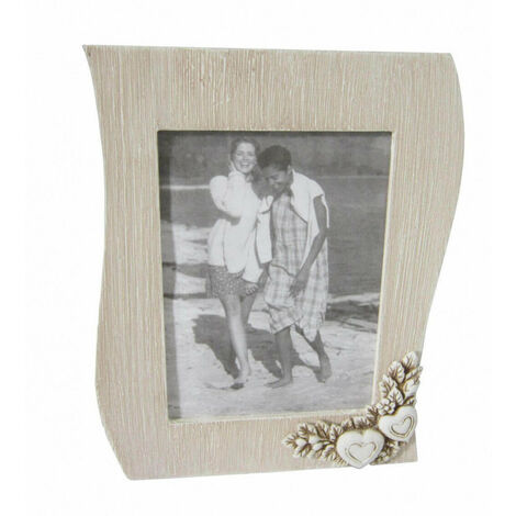 Portafoto 12x17 Shabby Chic Onda 18,5x2,5x24,5 h cm in MDF Tortora