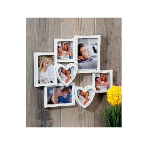 Portafoto 10x15 Shabby Chic Rettangolare 18x2,5x23 h cm in MDF Tortora