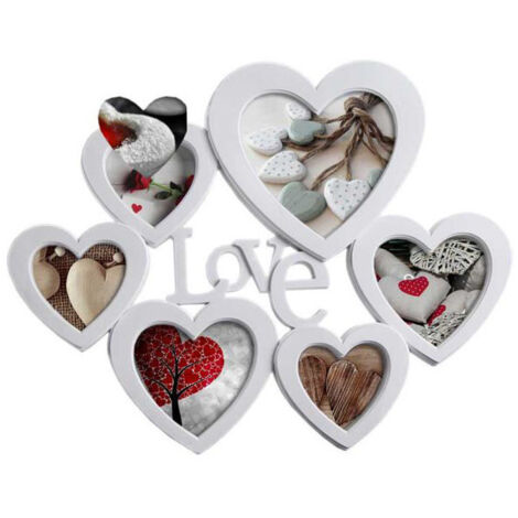 Portafoto Múltiple Corazón Love Cm 44X36 D&Casa