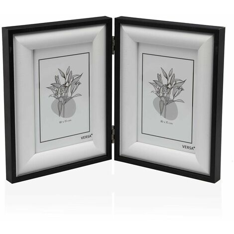 Portafoto in legno eva bianco 21x30cm - portafoto bianco, mdf e vetro,  dimensioni 32,4x23,4x3,5