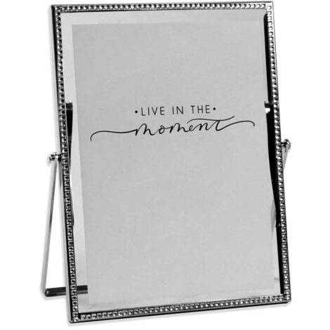 PORTAFOTO VERTICALE IN METALLO 10X15 CM COLORE SILVER