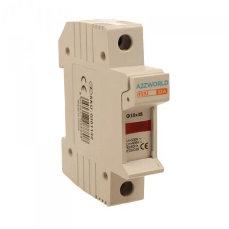 Portafusibile Modulare AC 1P 1M D10X38mm 32A AC 500V IP20 IEC60269 FS32