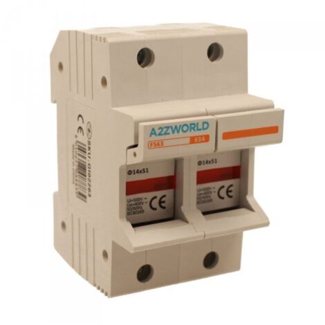 Portafusibile Modulare AC 2P 2M D14X51mm 63A AC 500V IP20 IEC60269 FS63