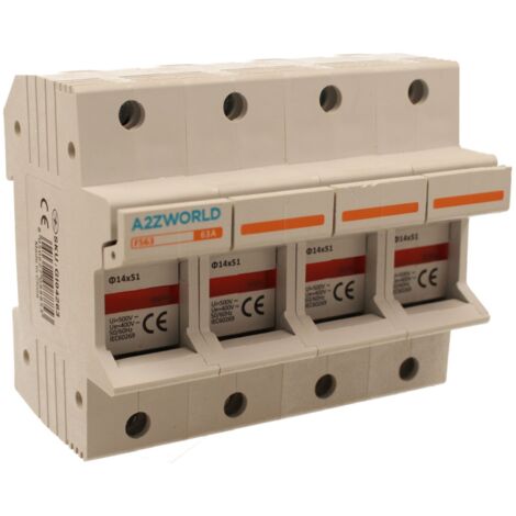 Portafusibile Modulare AC 4P 4M D14X51mm 63A AC 500V IP20 IEC60269 FS63