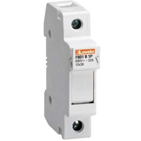 LOVATO CATALOGO COMPONENTI ELETTRICI Portafusibile per fusibili di misura 10x38 fino a 32A Lovato FB01B1P
