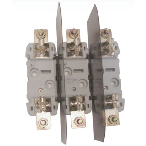 Portafusibile per fusibili NH 2, tripolare, 690V 400A, fissaggio su guida DIN o a vite, tipo PNH2x3-DIN - Wimex 5553475