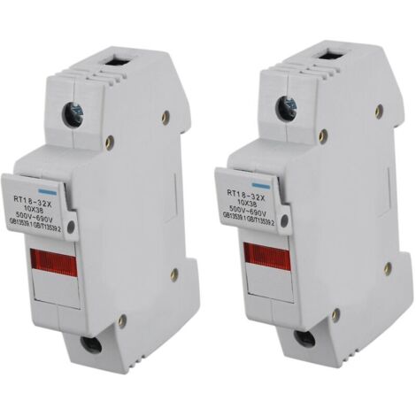 Portafusibile RT18-32x AC 380V 32A 1 polo 10x38mm per base di montaggio su guida DIN