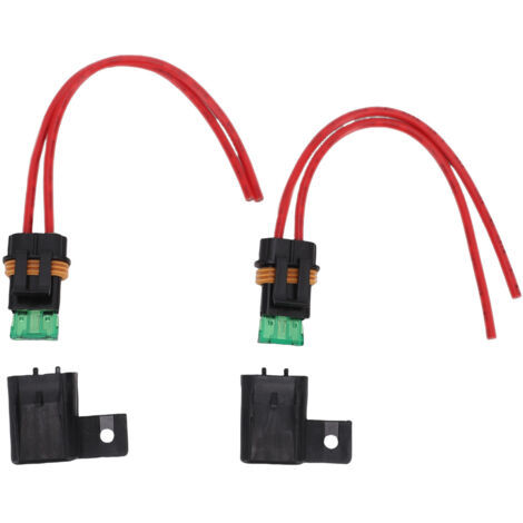 Portafusibili impermeabile da 12AWG, confezione da 2, lama standard 30A per ATO ATC auto barca camper furgone - 20CM
