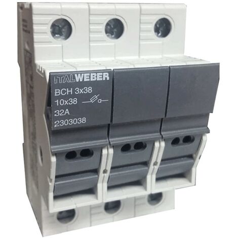 Portafusibili Italweber sezionabile BCH per fusibili 10,3 x 38 mm 2303038