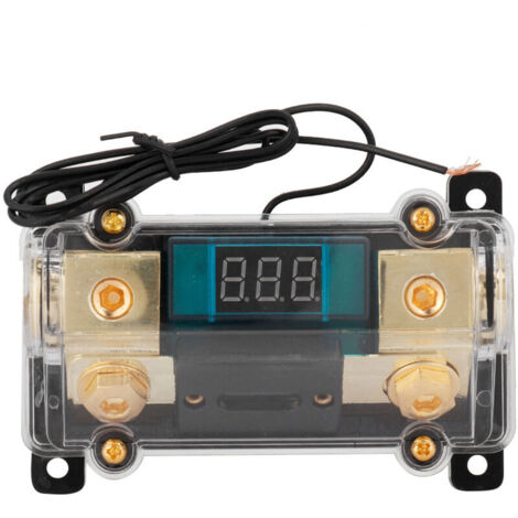 Portafusibili per alimentatore, portafusibili per alimentatore autoradio, scatola di distribuzione, scatola di distribuzione stereo con display digitale, 150A, 200A, 250A (200A)