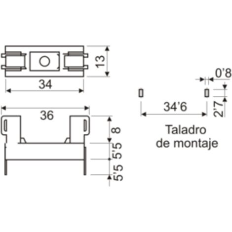 Portafusibles a pinza Electro Dh 06.070/SH 8430552073542