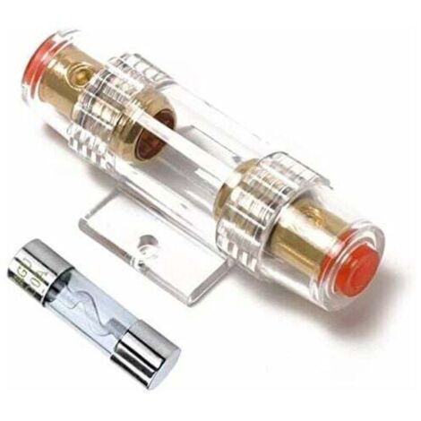 Portafusibles AGU, calibre 4-8 AWG, en línea, con fusible AGU de 100 A para audio de automóvil, alarmas, amplificadores y compresores