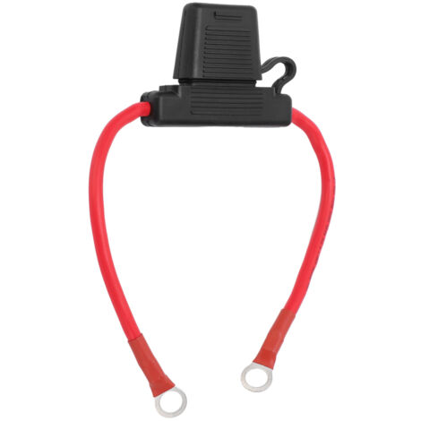 Portafusibles en línea de 8 AWG con fusible de cuchilla de 80 A, protección de circuito impermeable para vehículos y embarcaciones de 12-24 V.