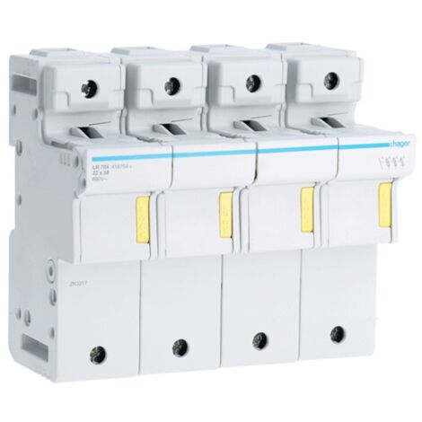 Portafusibles Hager 3P+N 125A 22X58 4 módulos LR704