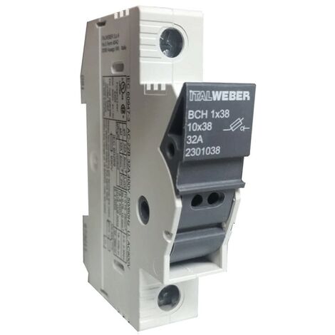 Portafusibles seccional Italweber BCH para fusibles de 10,3 x 38 mm 2301038