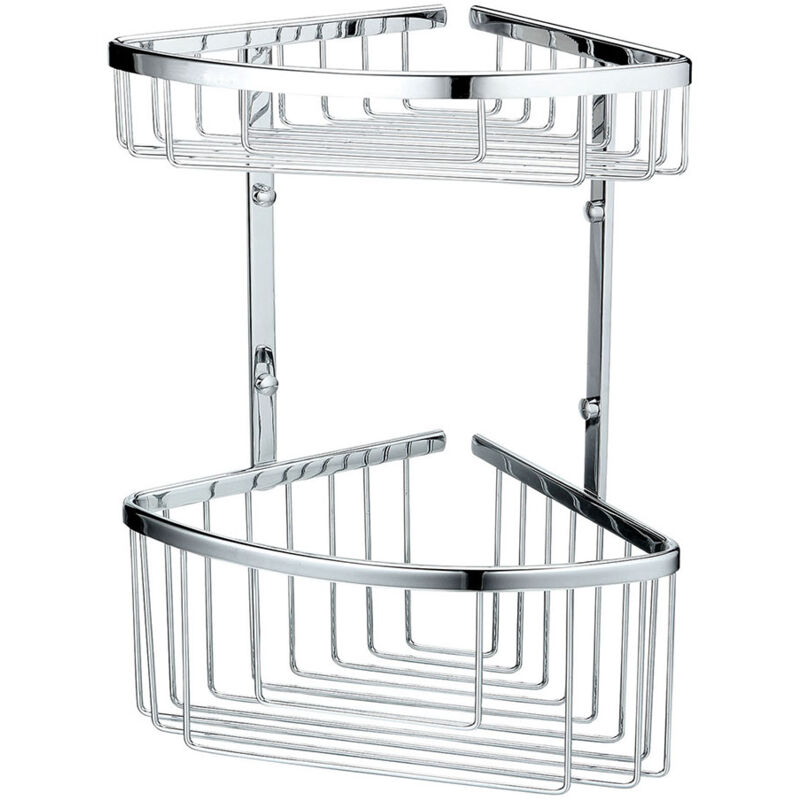 

Cesta de ducha o bañera ACO doble. Diseño de esquina para aprovechar el máximo espacio. Cestas de gran capacidad para poner botes de gel, champú...
