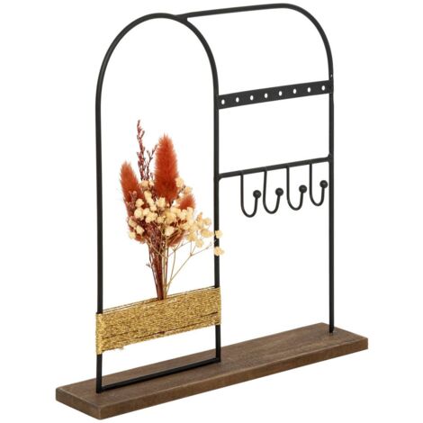 Portagioie autunnale in metallo nero h26cm - Atmosphera créateur d'intérieur