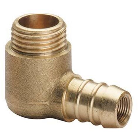 PORTAGOMMA METANO 90  ° FILETTO MASCHIO - OTTONE MM 14 1/2M- 5 pezzi