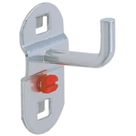 Portaherramientas D.6mm D.35mm con extremo de gancho vertical para placas perforadas 5pcs / bolsa.