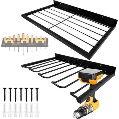 Portaherramientas de pared, organizador de herramientas, soporte de pared para taladro de garaje, almacenamiento de herramientas de pared
