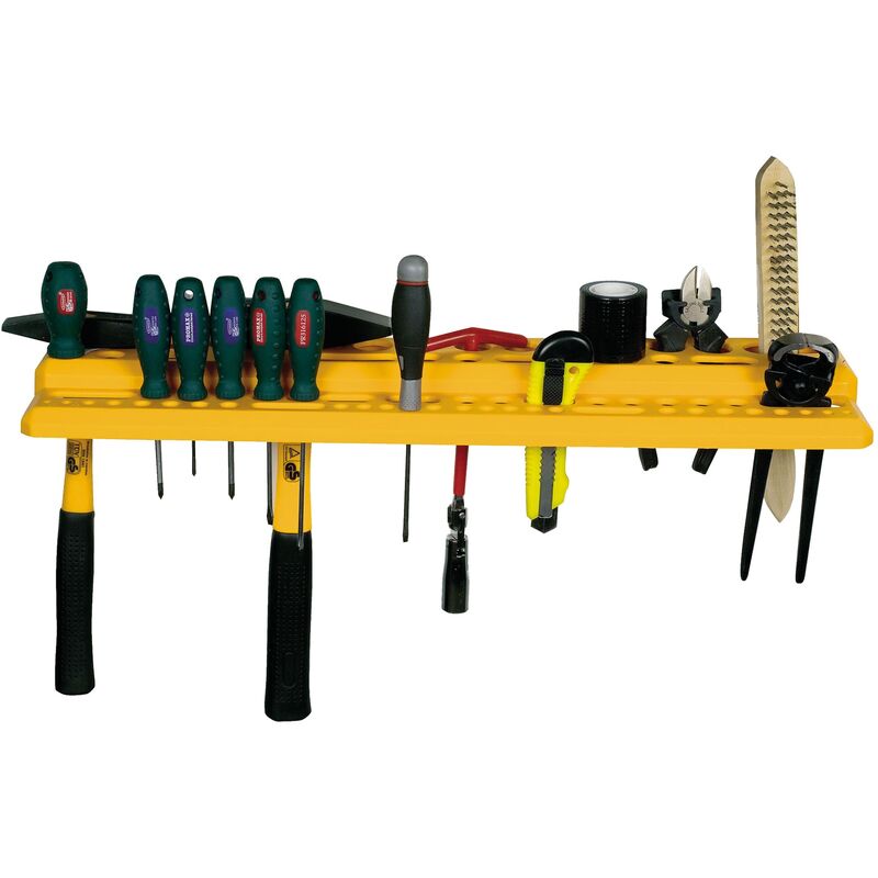 Portaherramientas de polipropileno l 615 x p 140 x h 39 mm - Negro / Amarillo