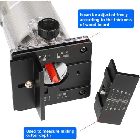 Portaherramientas para fresadora de madera, soporte para recortadora eléctrica 2 en 1, conector de 65 mm, base para herramienta de corte para ranurado, corte y tallado