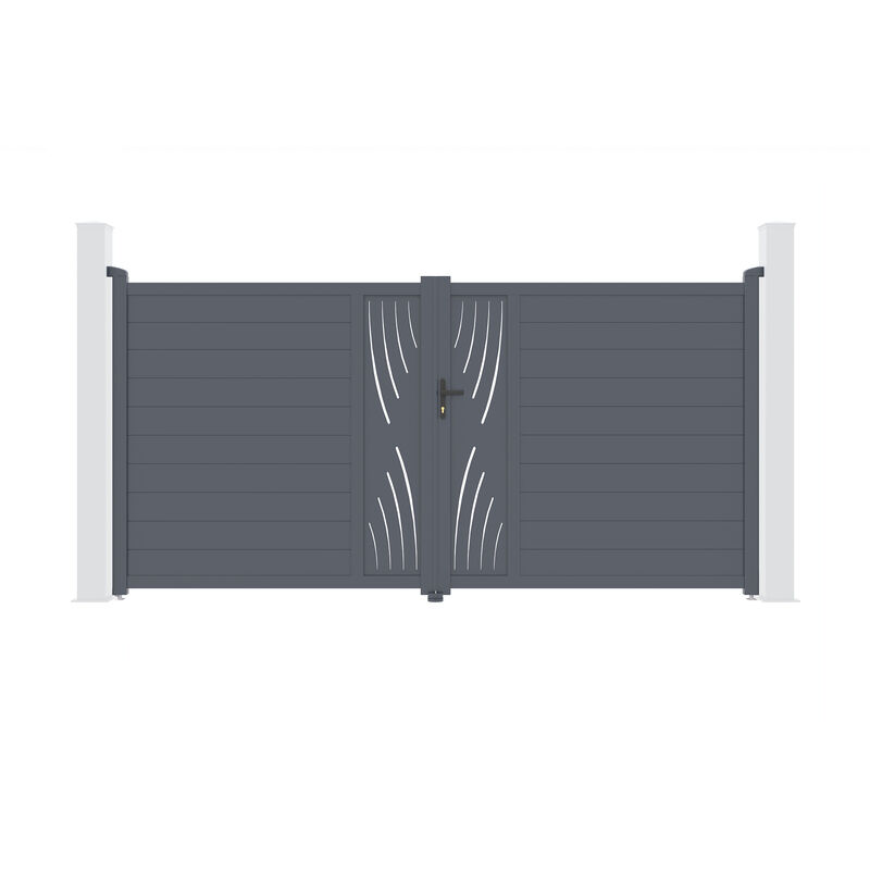 Portail aluminium battant veleta 350x180cm
