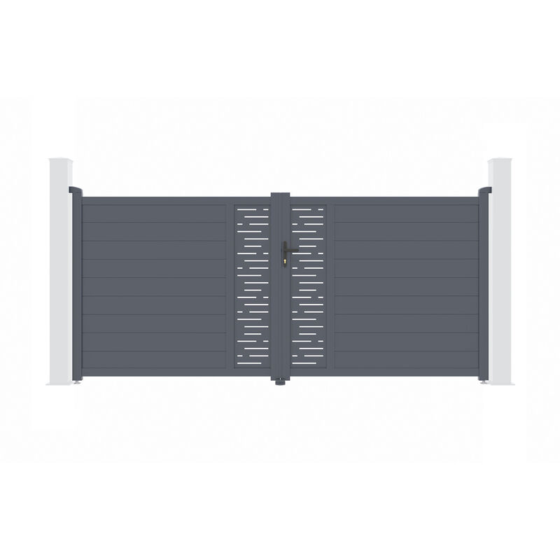 Portail aluminium battant arlberg 300x160cm