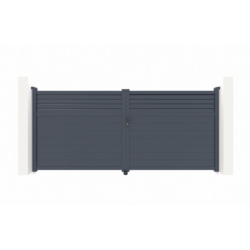 Portail aluminium battant carpatia 300x180cm