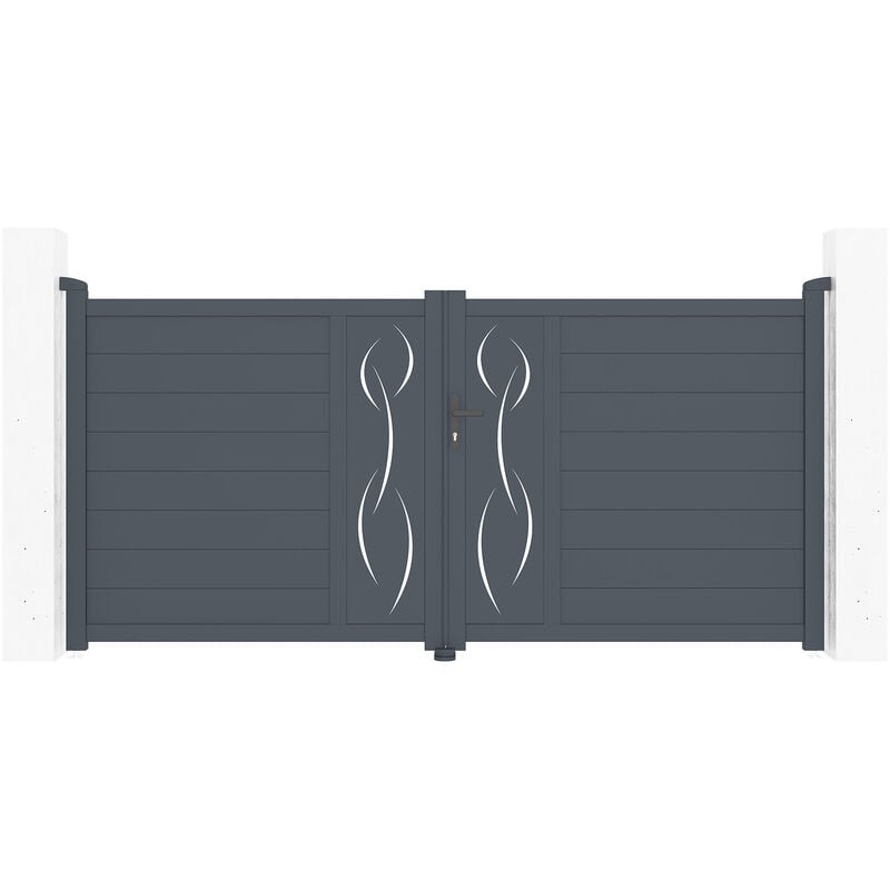 Portail aluminium battant LIFE 300x140cm