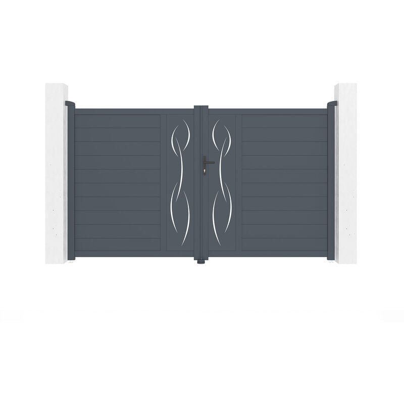 Portail aluminium battant life 300x180cm