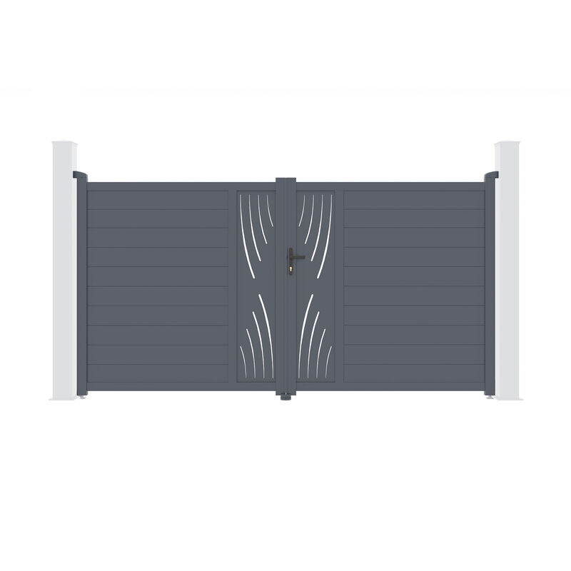 Portail aluminium battant veleta 300x180cm