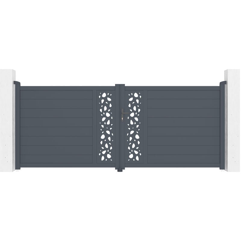 Portail aluminium battant sunny 350x140cm