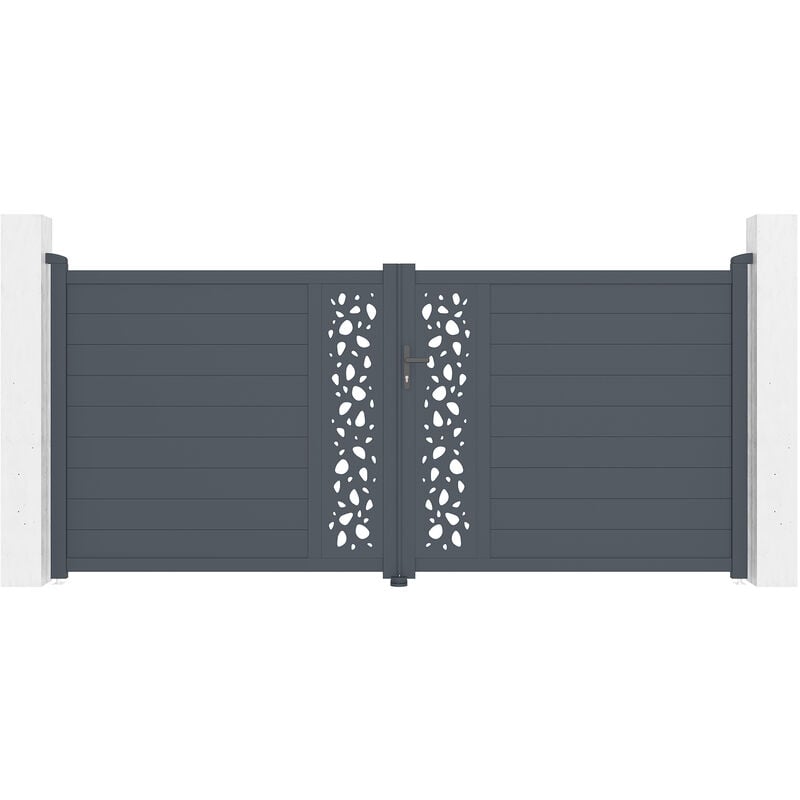 Portail aluminium battant sunny 350x160cm