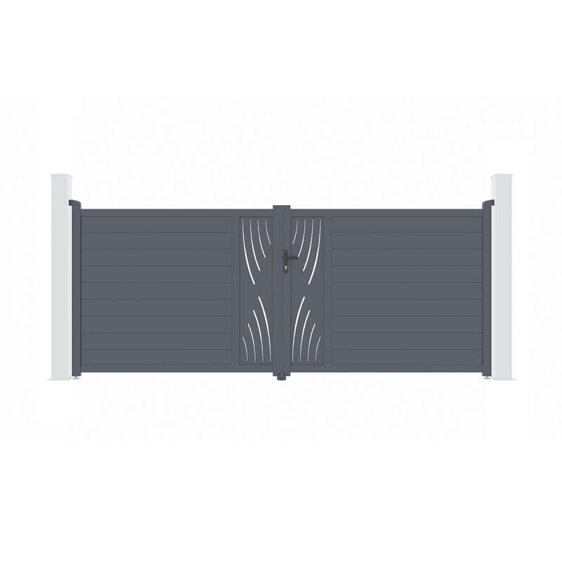 Portail aluminium battant veleta 400x160cm